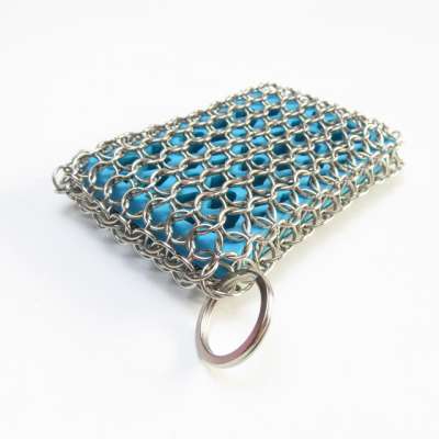 Factory price wholesale cast iron chainmail scrubber stainless for home kitchen